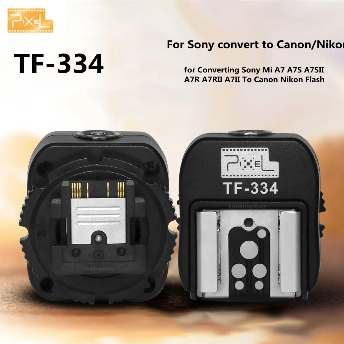 Pixel TF-334 Hot Shoe Adapter For Sony convert to Canon