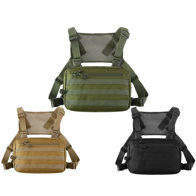 

Chest Bag For Men Tactical Vest Bag Casual Function Chest Rig Bags Streetwear For Boy Chest Pack Outdoor Travel Shoulder Bag