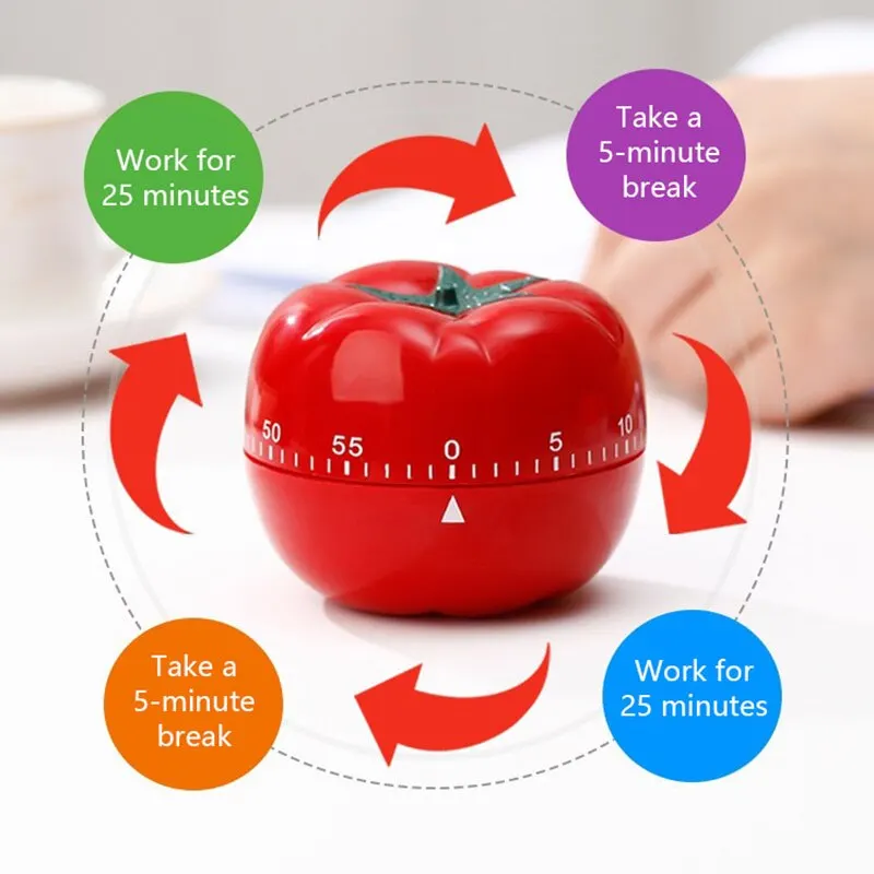 1pc Red Tomato Shape Kitchen Cooking Timer Reminder Alarm Clock Creative Cute Timer Mechanical Durable Cooking Gadgets kitchen timer