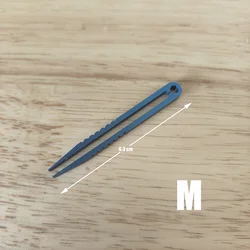 Titanium Multipurpose EDC Pocket Tool - Clip Tweezers in 6 Colors for Outdoor and Professional Use (M - Blue)