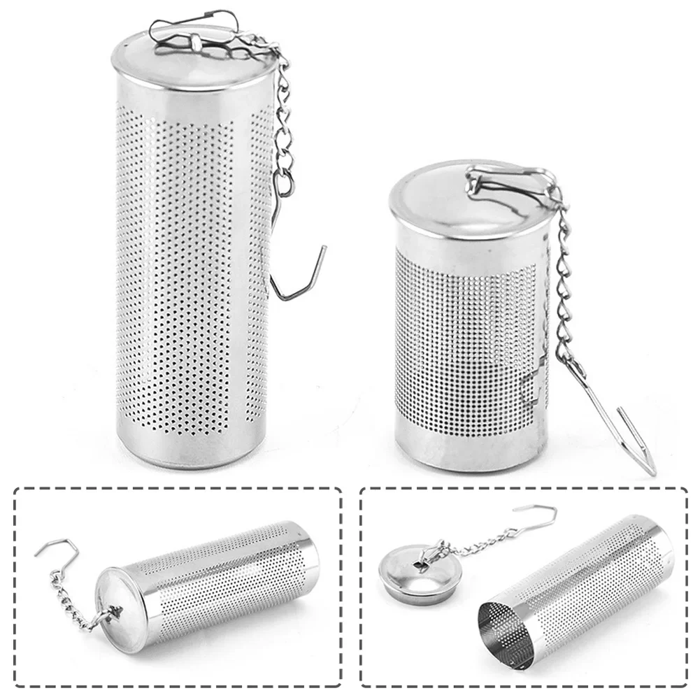 Tea Infuser Tea Strainer Tea Filter Tea Ball Strainers Stainless Steel Mesh Filters Infuser Chain Hook Rust Resistant For Braised Soup Make Tea Spice Ball Infuser