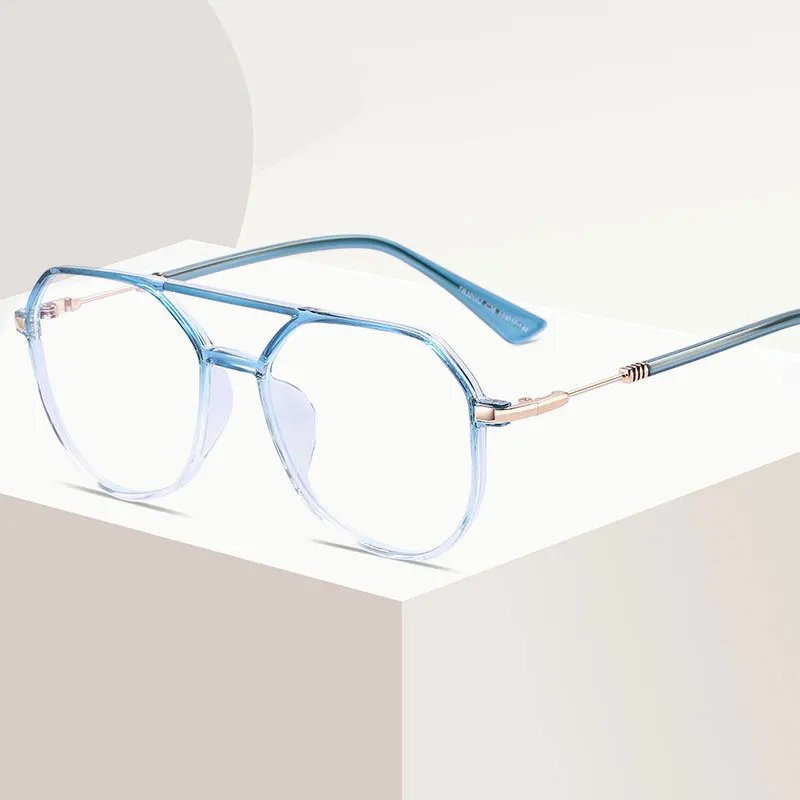 

New Arrival Fashion Big Plastic Frame Glasses Men and Women Style Full Rim Anti-Blue Ray Optical Spectacles Hot Selling