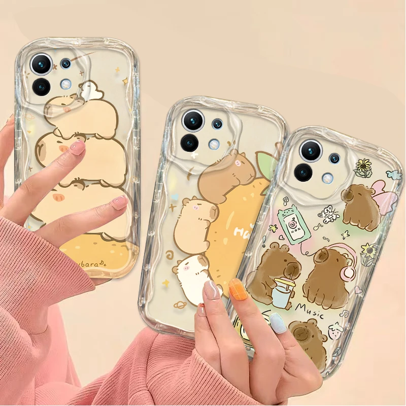 Cartoon Cute Capybara Protective Phone Case