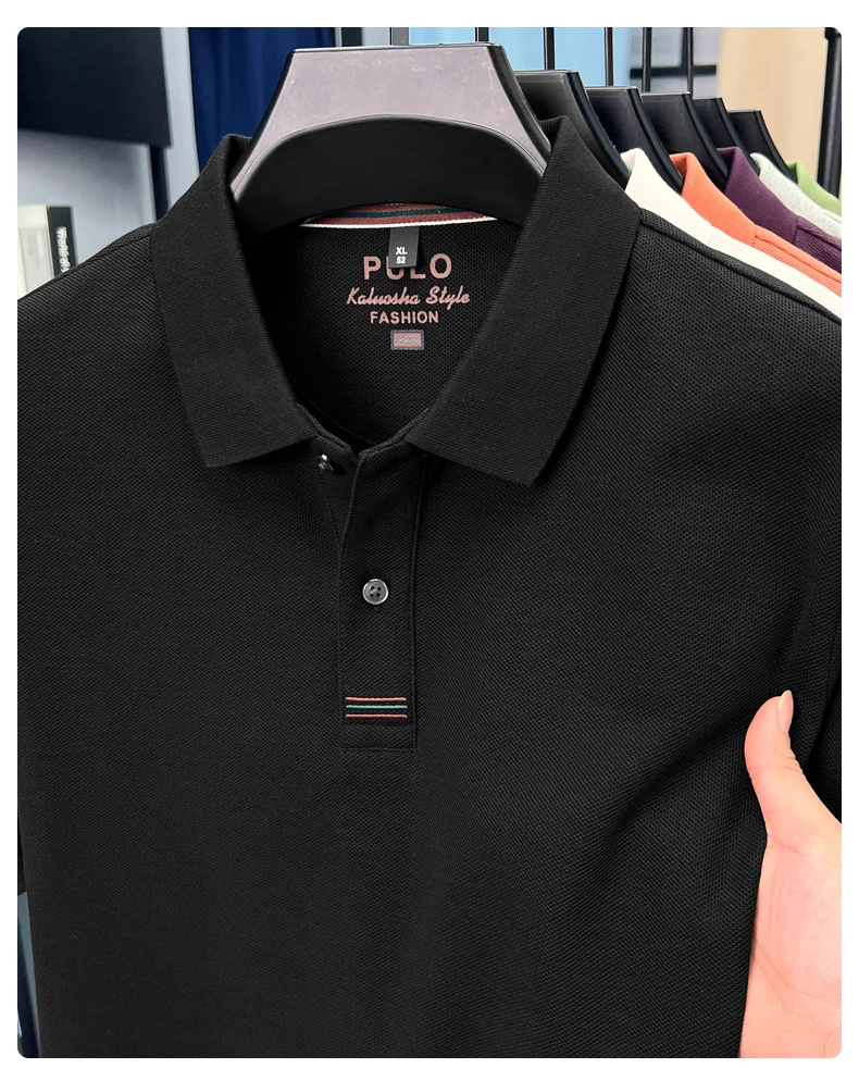 100% pure cotton short sleeve polo shirt men summer simple Korean fashion striped high-end designer brand casual golf T-shirt 27 S0923c1f920c649c78389c973bbcf8b9fT