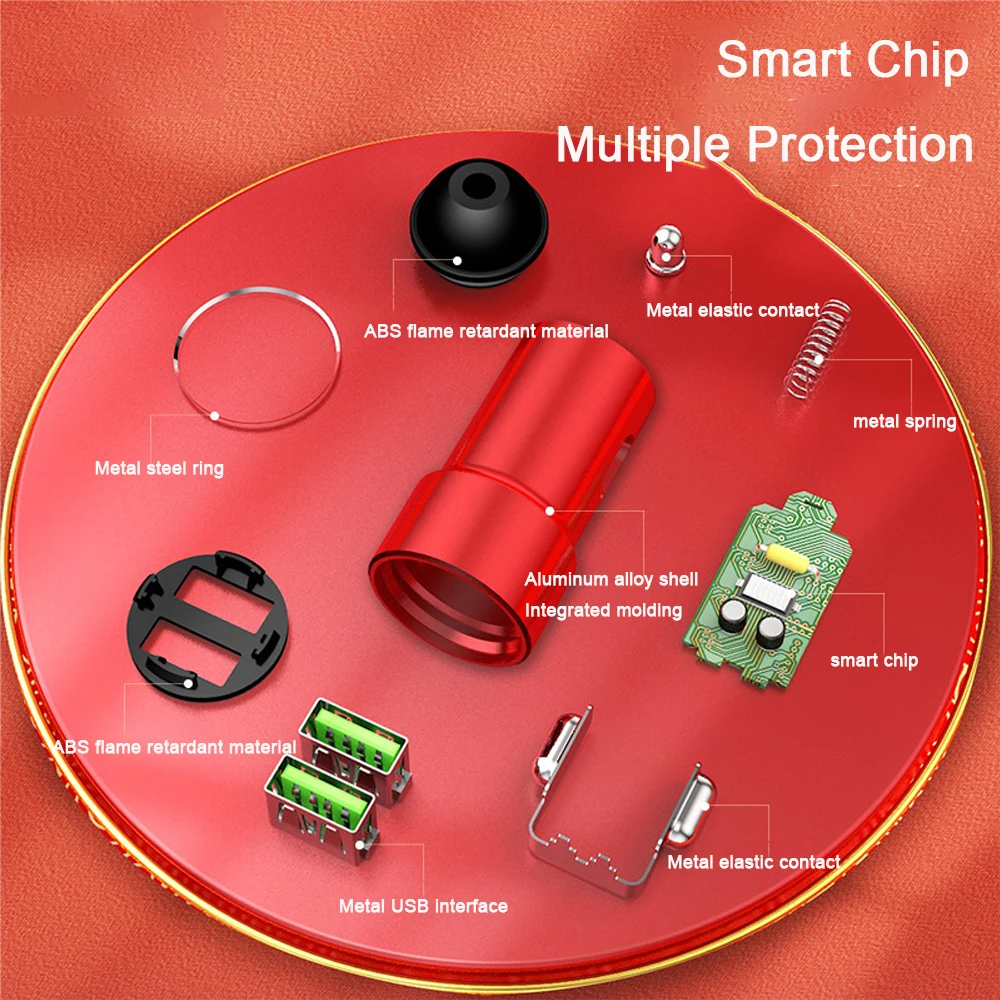 Metal Dual Port Fast Car Charger for Universal Vehicles