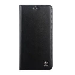 Nappa Genuine Leather Magnetic Flip Wallet Case Cover, Premium Quality for Oukitel WP21 (Black)