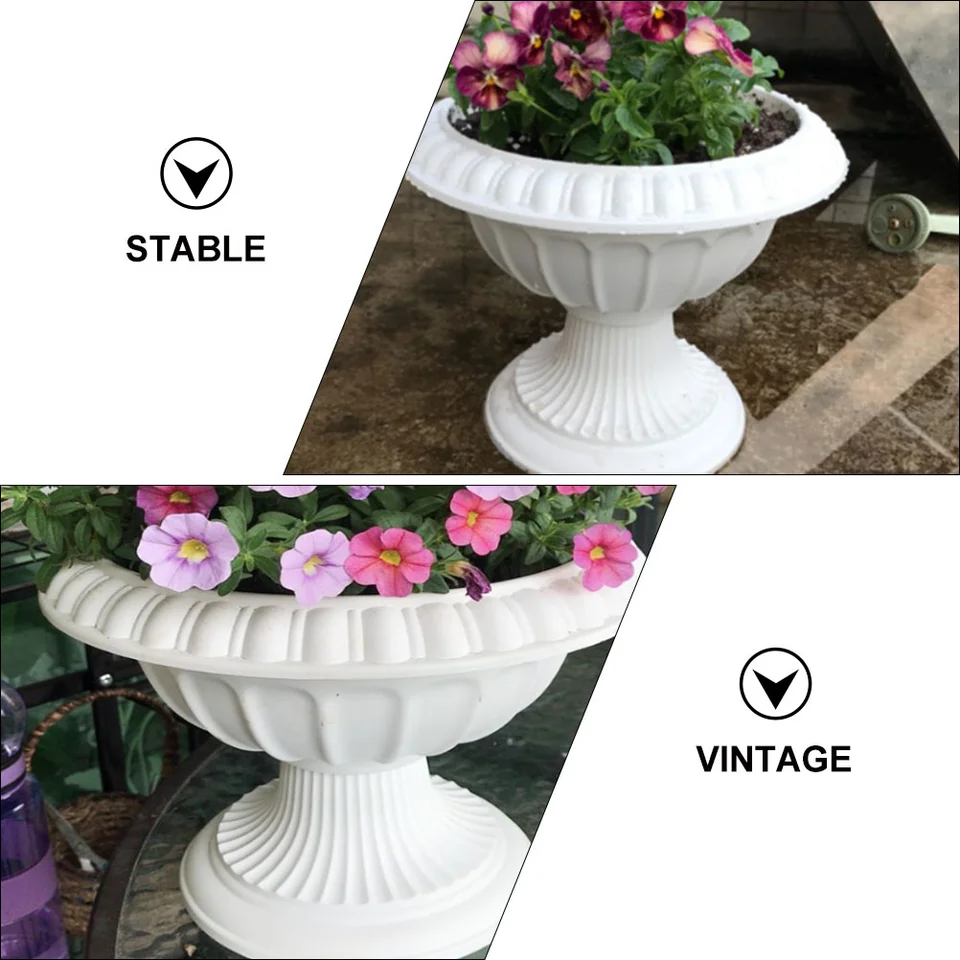 Contenori in plastica vaso da fiori fioriera stile piedistallo