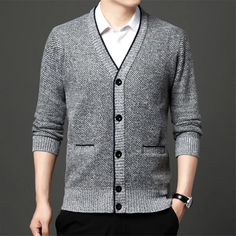 Single-breasted Cardigan Coat For Men