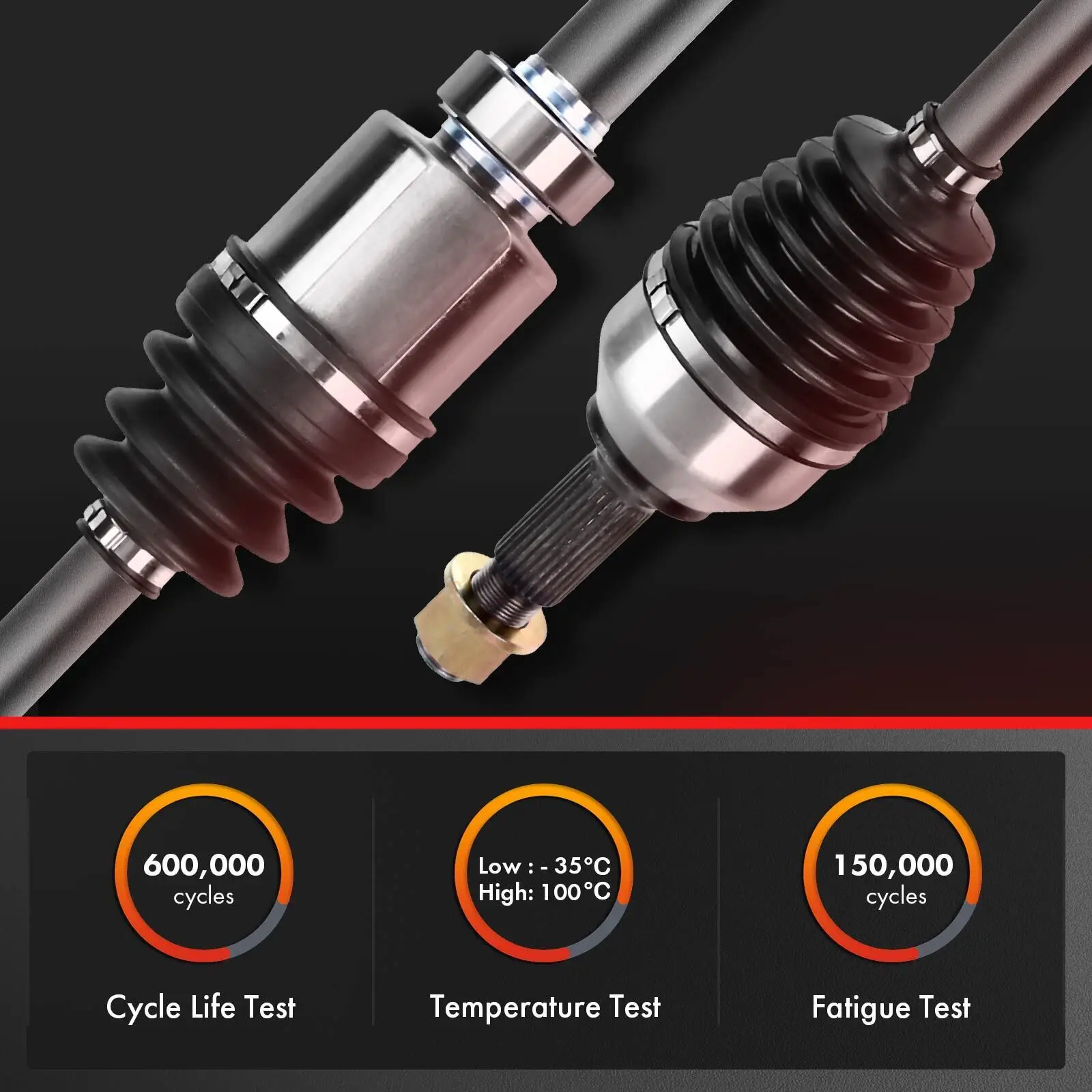 Front Passenger Right CV Axle Assembly For Toyota RAV4 2013- L4 2.5L SUV FWD 66-5446, 434100R090, 434100R091, 434100R092