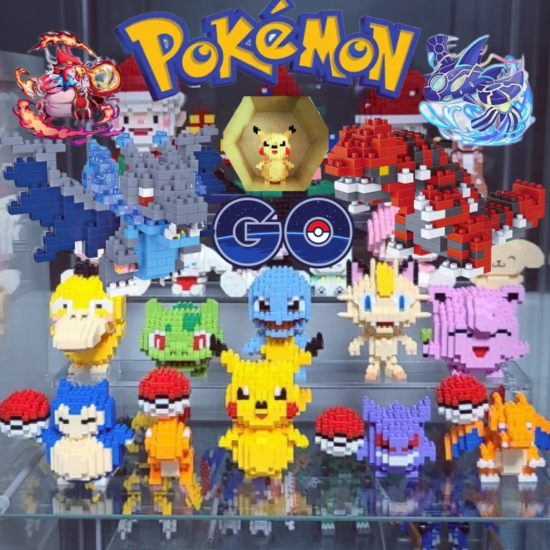 Новый маленький конструктор Pokemon Charizard Kyogre Groudon Nanoblock Rayquaza, модель, развивающая графическая игрушка для детей, подарок на день рождения, игрушки