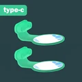 2 x Green For Type C
