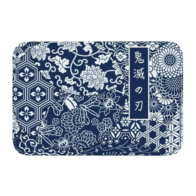 Demon Slayer Kimetsu No Yaiba Door Floor Kitchen Bath Mat Antiscivolo Water Breathing Variant Seamless Door Mat Tappeto D'Ingresso