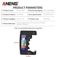 ANENG LCD Display C  AA AAA D N 9V 1.55V Universal Button Cell Battery Tester Volt Capacity Check Detector Capacitance Tool 2