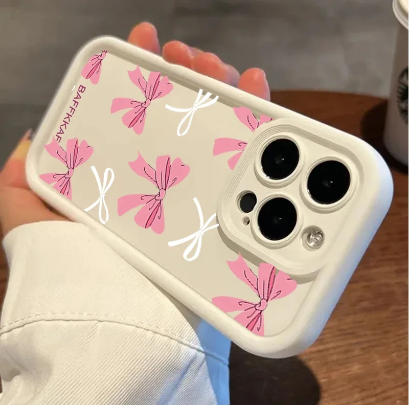 Elegant Pink Bow Matte Cover