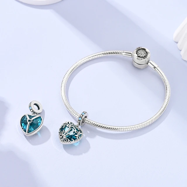 Charms Pendentif Cœur Amour Famille Femmes Cadeau 925 Argent