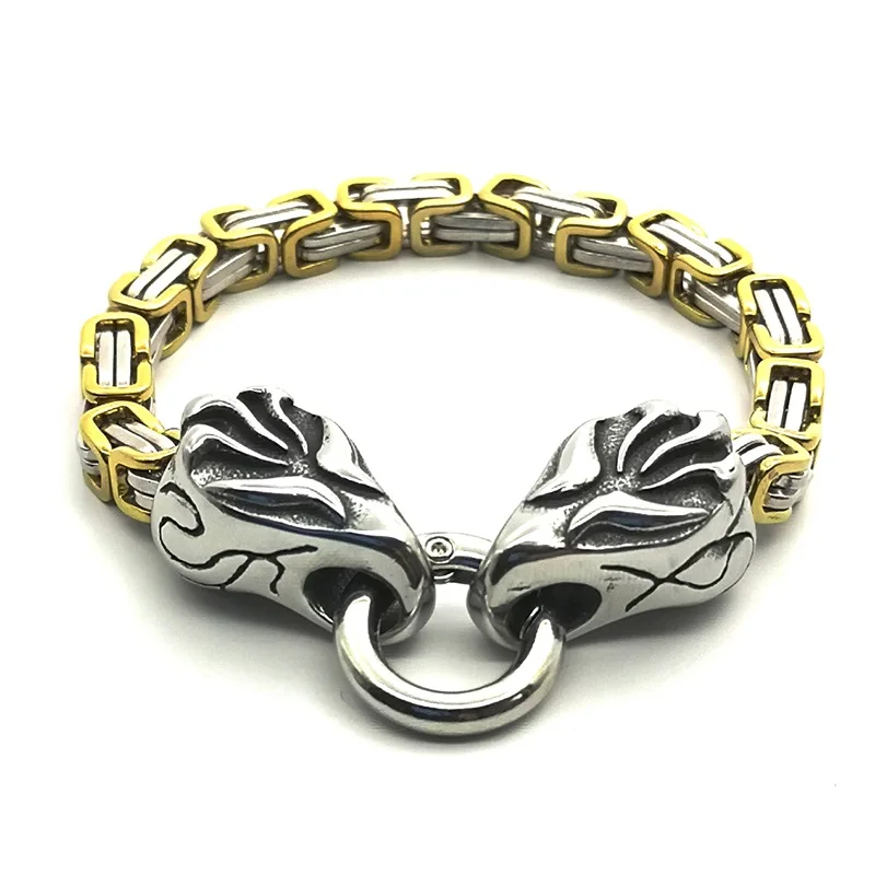 

Men Viking Crow Head King Bracelet Men and Women Fashion Accessories Viking King Chain