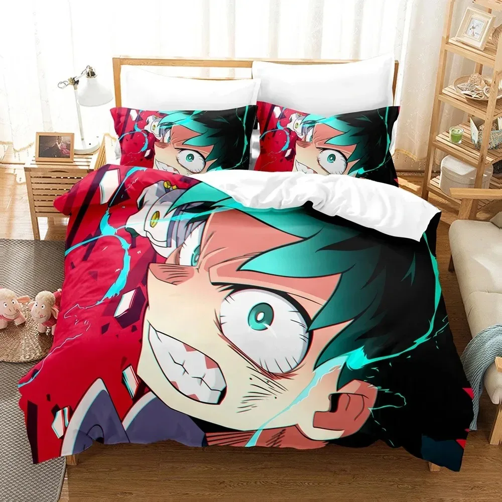 Anime My Hero Academia 3D Printed Bedding Set Cartoon Duvet Cover Pillowcases Comforter Bedding Set Bedclothes Home Textiles 2