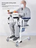 5 IN 1 Advanced Patient Lift Transfer Chair Versatile Bedside Commode Silent Transport Wheelchair Lift Aid Bathroom Shower Chair 4