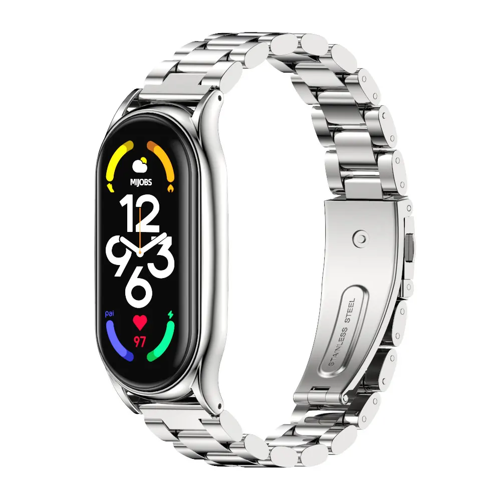 Elegant Stainless Steel Metal Strap Bracelet