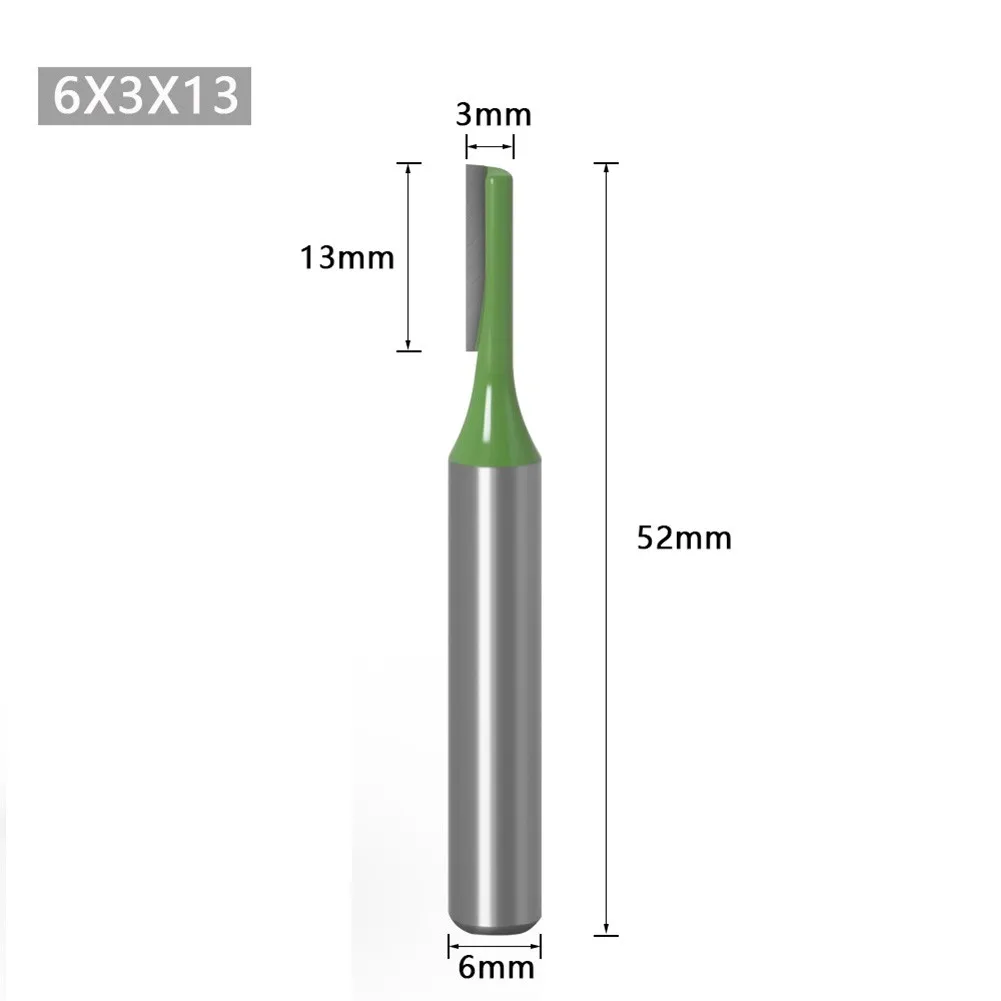 

6MM Shank Milling Cutter Wood Carving Single Double Flute Straight Router Bit Olid Hardened Steel Bodies With Anti Kickback