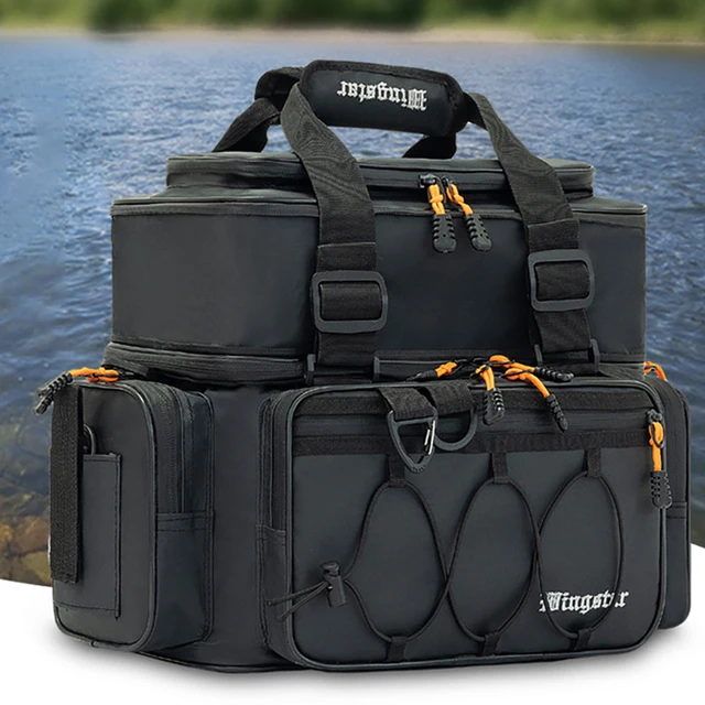  Amitfo Fishing Backpack Tackle Storage Bag with Rod