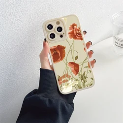 Retro Floral Soft Shell Phone Case - Elegant Flower Back Cover Design - iPhone 11 (T - Beige FGHH 1)