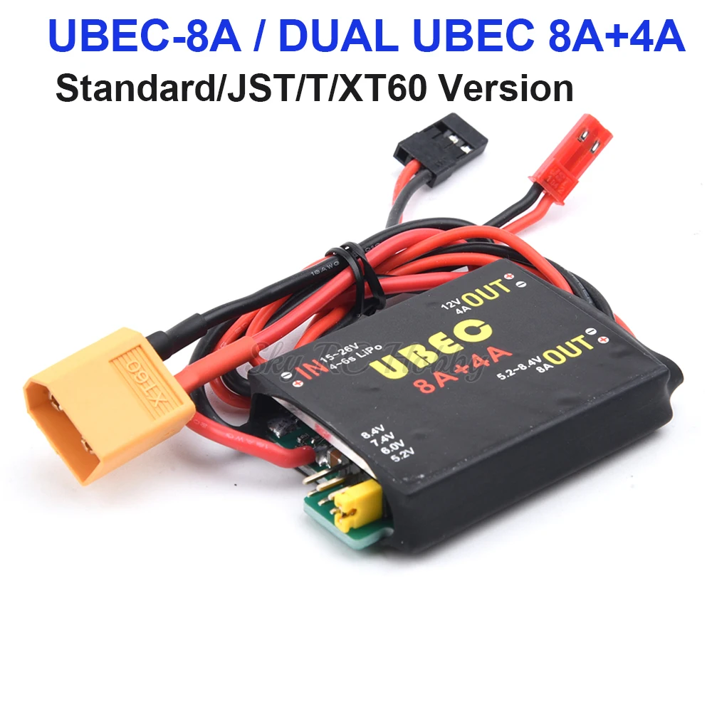 

2S-6S 6-36V UBEC 8A BEC / DUAL UBEC 8A+4A 5.2/6.0/7.4V/8.4V Servo Separate Power Supply RC Car Fix-Wing Airplane Robot Arm