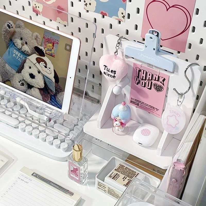 Desktop  Caddy Board Card Storage Display Layered Partition Star Chaser Hole Hole Board Stand No Drilling Vertical elf