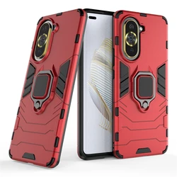 Enhanced Shockproof Magnetic Holder Case - Durable and Stylish Protective Cover for Nova 10 (Red)
