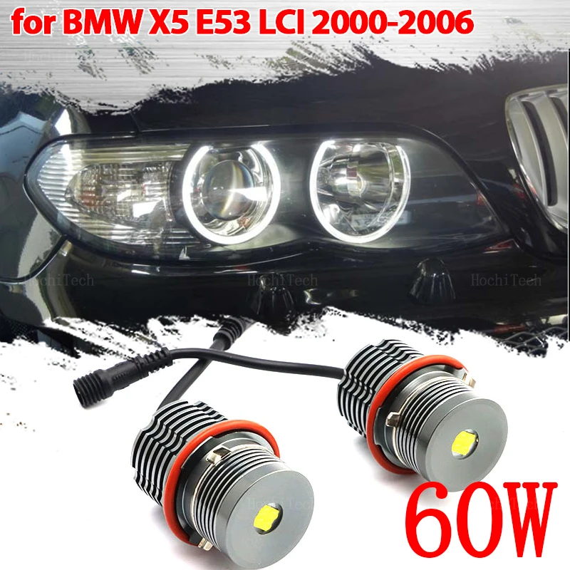 

LED Car Angel Eye Marker Headlights Bulbs Lamps for BMW X5 series E53 3.0i 4.4i 4.6is 4.8is m54 M62 N62 2000-2006