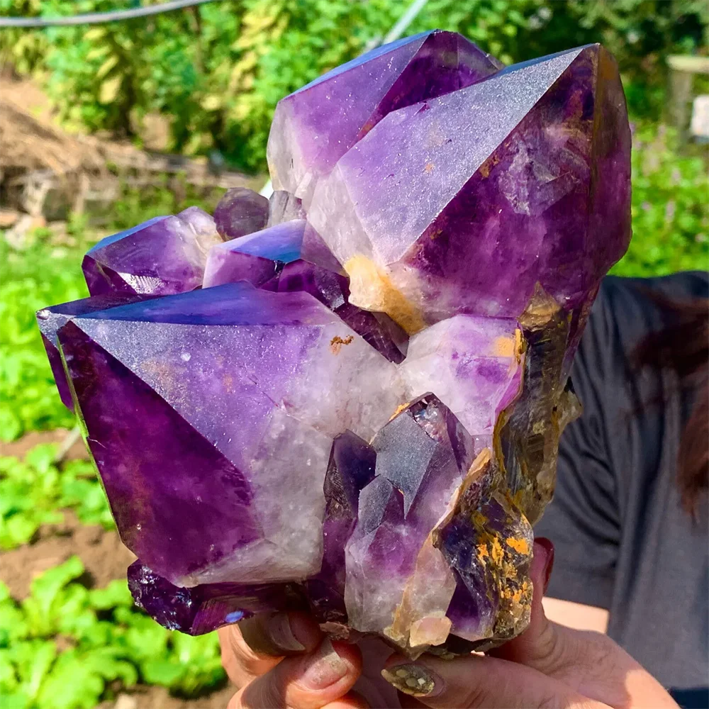 Huge Natural Uruguay Amethyst Large Hole Cluster Quartz Mineral Specimen Original Stone Degaussing, Wealth Healing Gem 4