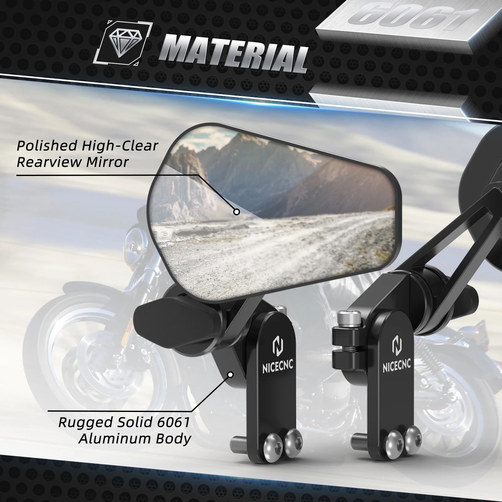 Quick Flip Spiegel Klappspiegel Handschutz Universal für KTM Adventure EXC Yamaha Tenere700 BMW R1250GS R1300GS Honda Suzuki – Detail 5