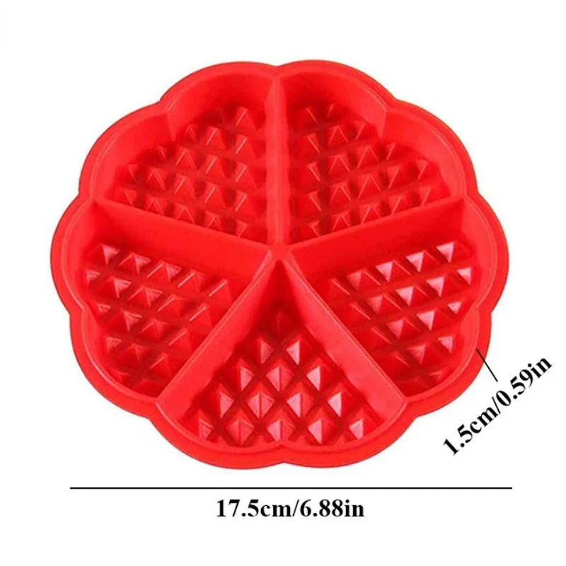Baking Mould Cake Waffle Maker DIY Silicone Waffle Mold Portable Home Kitchen Non-Stick Cake Mold Makers Cook Waffle Bakeware Kitchen Accessories