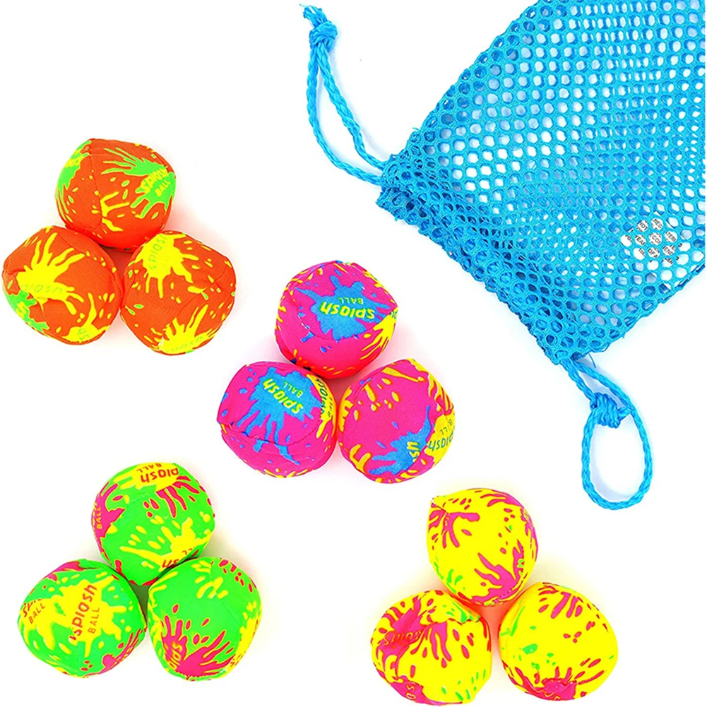 12pcs Splash Water Balls Quick Fill Water Fight Splash Toy Reusable Party Supplies Tear Resistance Summer Outdoor Pool Beach Toy