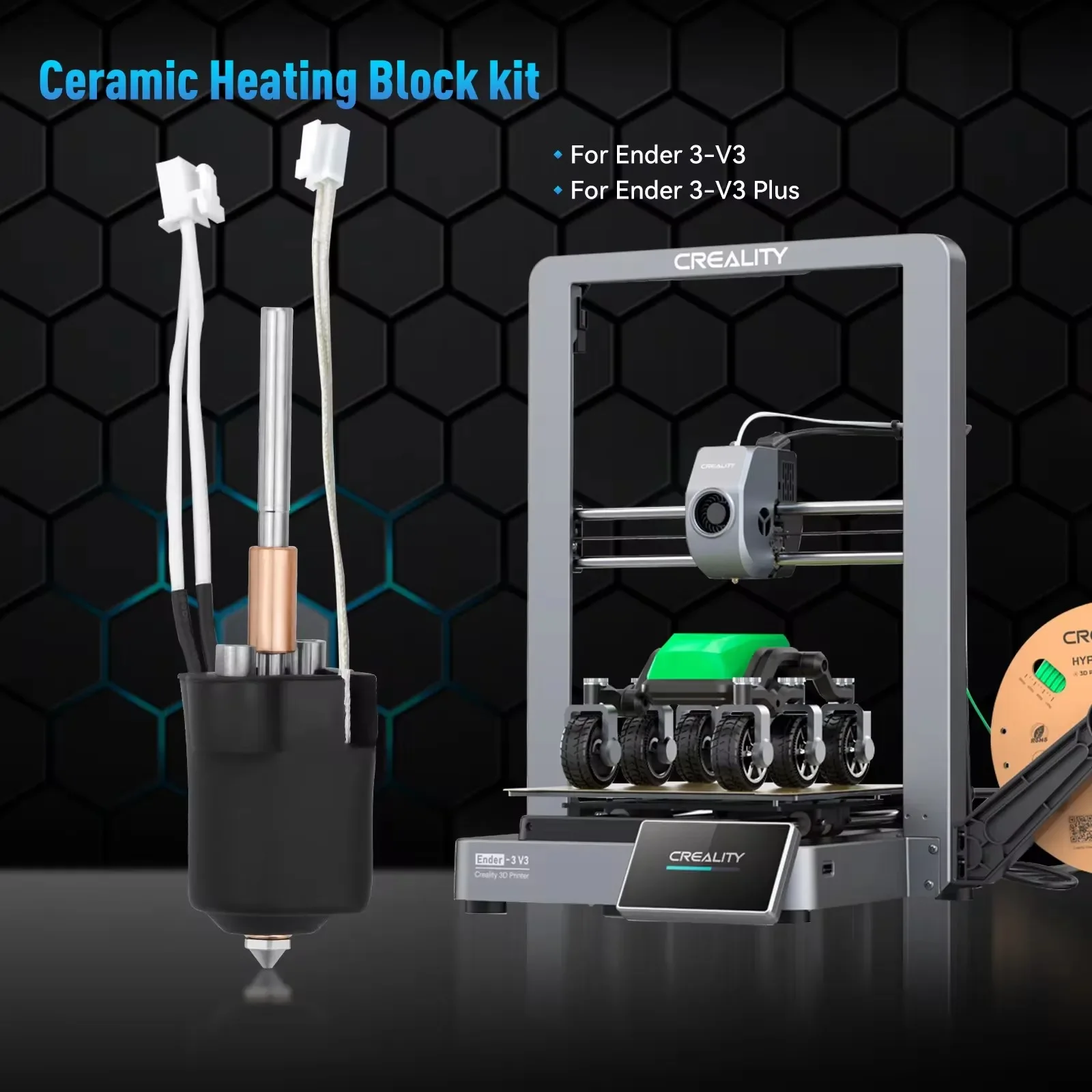 High-Flow Ceramic Hotend Upgrade Kit with Quick-Swap Nozzle