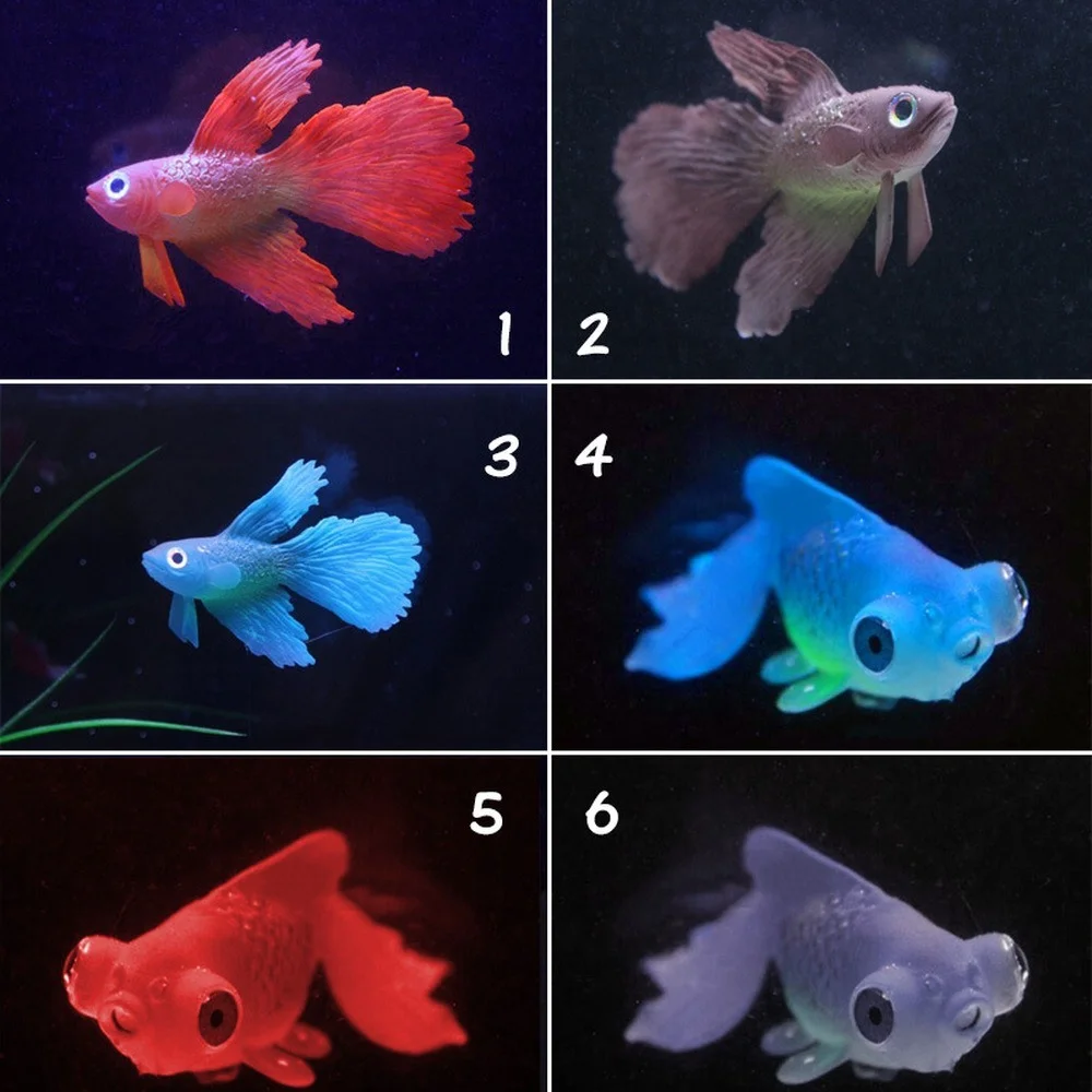 Fish Tank Ornaments 1pc Silicone Artificial Night Luminous Hippocampus Fish Tank Decoration