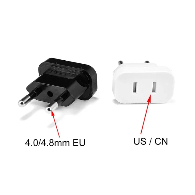 Adaptador de enchufe eléctrico de viaje, convertidor de enchufe europeo y  americano, 5 unidades por lote - AliExpress