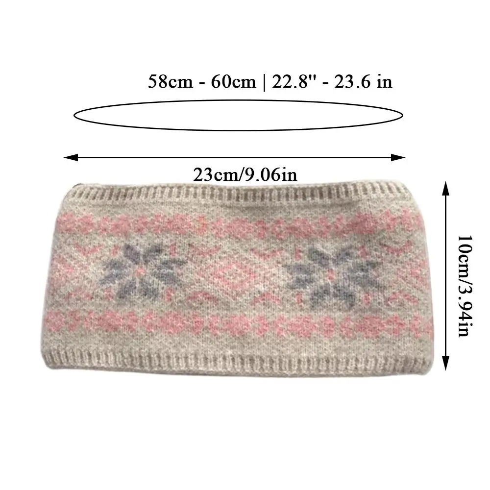 Fashion Jacquard Knitted Headband Autumn Winter Women's Headbands Retro Warm High Elasticity Hairband Hair Accessories Headwrap
