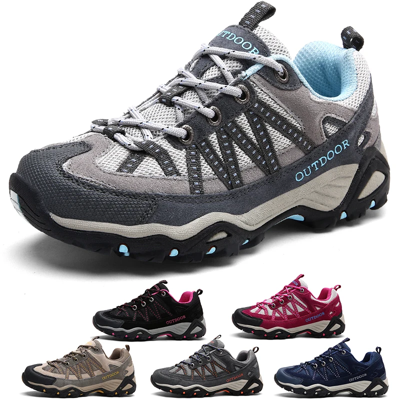 

New Hiking Shoes Men Women Outdoor Fishing Hunting Shoes Mesh Breathable Camp Travel Shoes High Quality Sports Shoes Free 35-46#