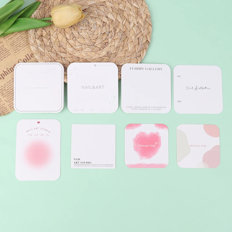 10 PCS Press-On Nail Packaging Display Handmade False Nail Design Swatch Show Card Manicure Sample Display Salon