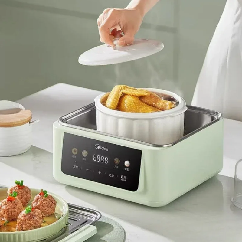 Midea 220V Electric Pot Waterproof Stew Household Automatic Ceramic Stew Pot Soup Bird's Nest Steamer