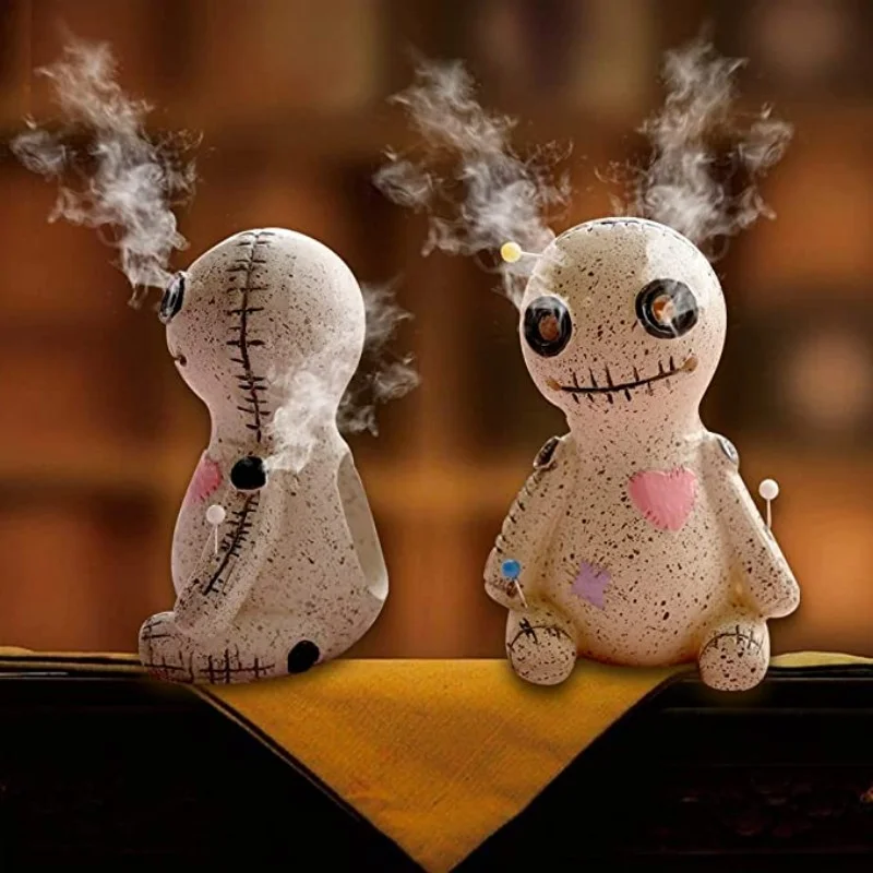 Voodoo Doll Cone Incense Burner Voodoo Doll Magic Handmade Incense Burner Decoration Mini Cartoon Voodoo Doll Incense Burner - Image 4