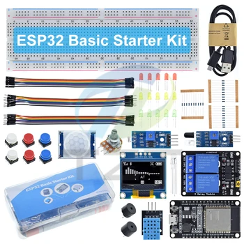 TZT 기본 스타터 키트, ESP32 ESP-32S 와이파이 개발 보드, Arduino 프로젝트 학습 키트, 튜토리얼 ESP32 키트 포함