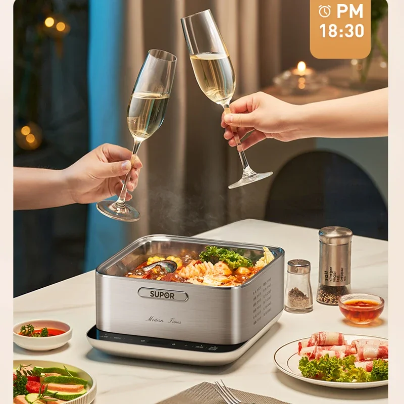 Electric Steam Pot Three-Layer Multi-Functional Cooking Integrated Large Capacity Breakfast Machine Smart Reservation Steam Box household steamer