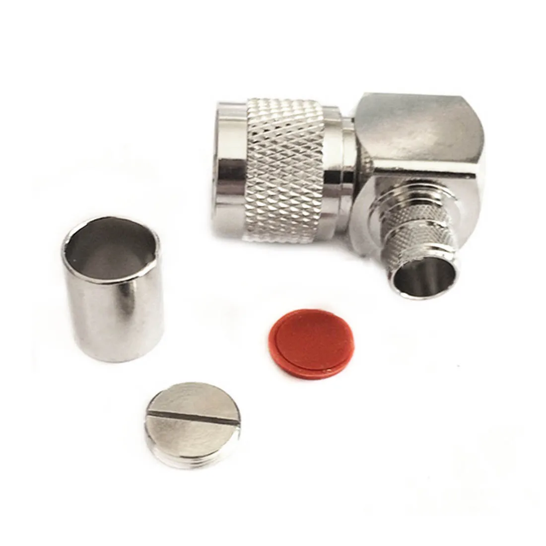 

1pc N Male Plug RF Coax Convertor Connector Crimp RG8 RG213 LMR400 Right Angle Nickelplated New Wholesale