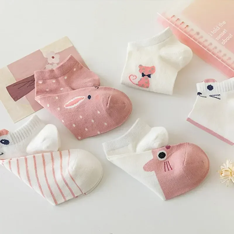 

Носки женские короткие тонкие всесезонные, 5 пар