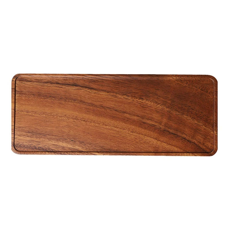 

HOT-4X South American Walnut Tray, Solid Wood Wooden Afternoon Tea Tray, Fruit Tray, Coffee Shop Simple Snack Tray