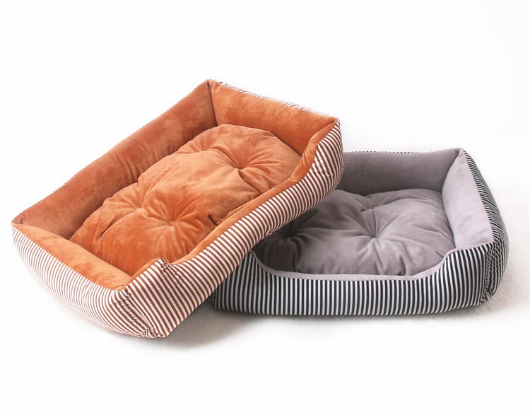 Square Dog Kennel Four Seasons Striped Dog Kennel Mattress Cat Kennel