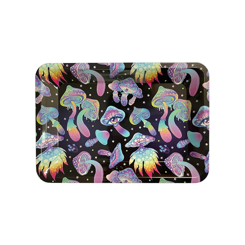 Metal Rolling Tray Tobacco Ashtray Easy Clearning & Durable Container Smoking Accessories Size 18*12.5cm