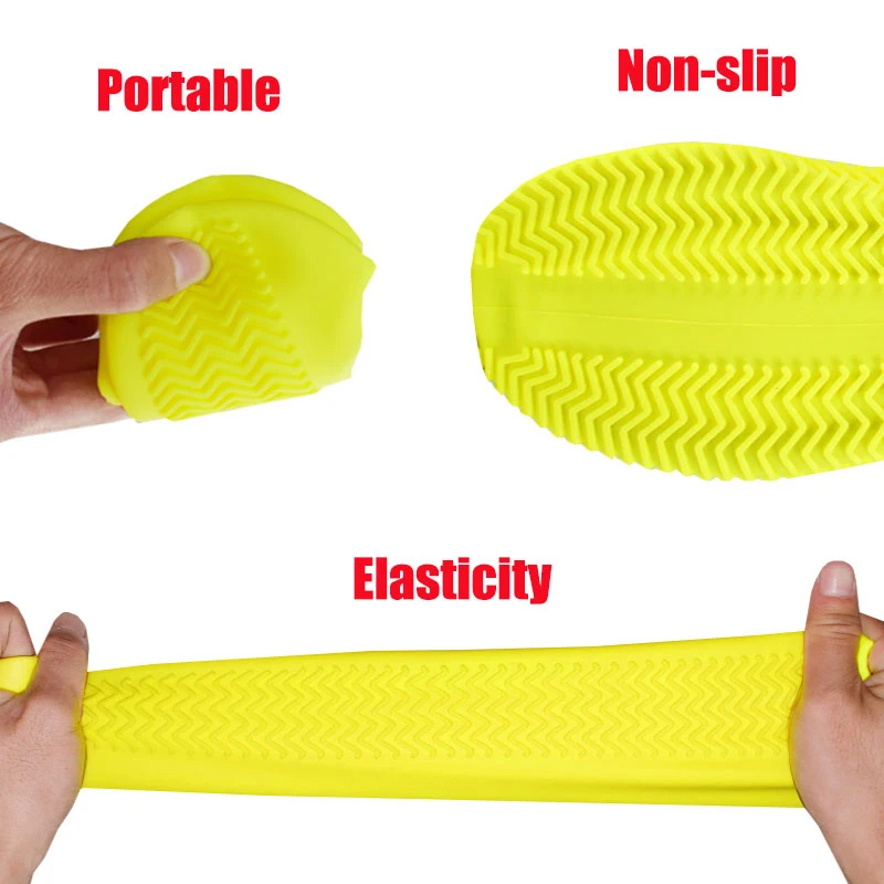 Unisex Waterproof Non-Slip Silicone Shoe Covers - Reusable, High-Elastic, Wear-Resistant Rain Boots